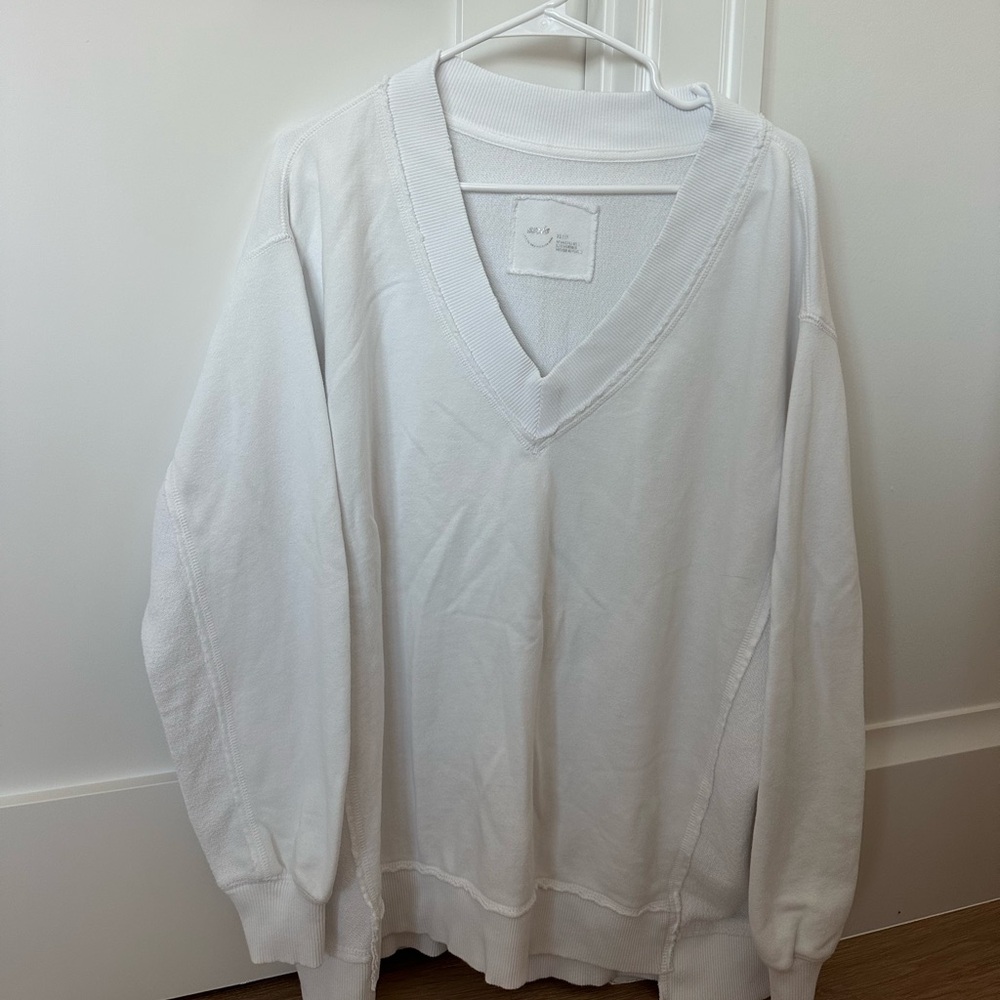 aerie oversized v-neck sweatshirt